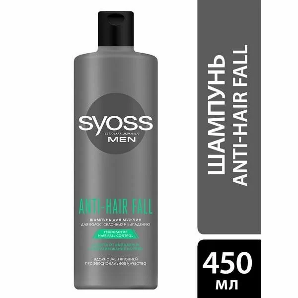 Шампунь для волос Syoss men anti-hair fall 450мл