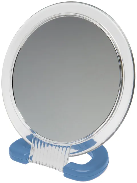 Зеркало настольное Dewal Beauty 230х154 мм в прозрачной оправе синее