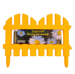 Забор декоративный Плетенка N4 7 секций 35*300 см желтый 014052