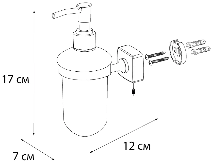 Дозатор жидкого мыла Fixsen Kvadro FX-61312 